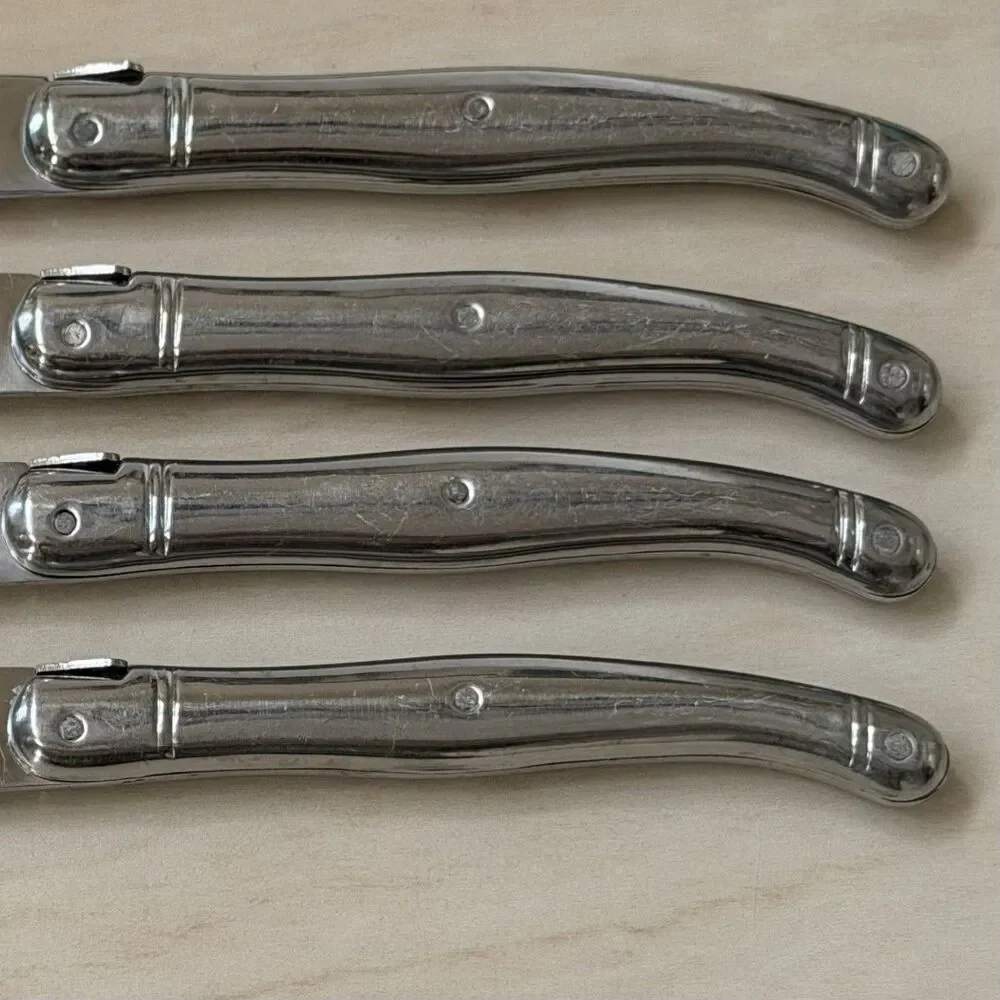 4pc Sabatier Laguiole Steak Knives 9 1/8” Stainless Hollow Handle France